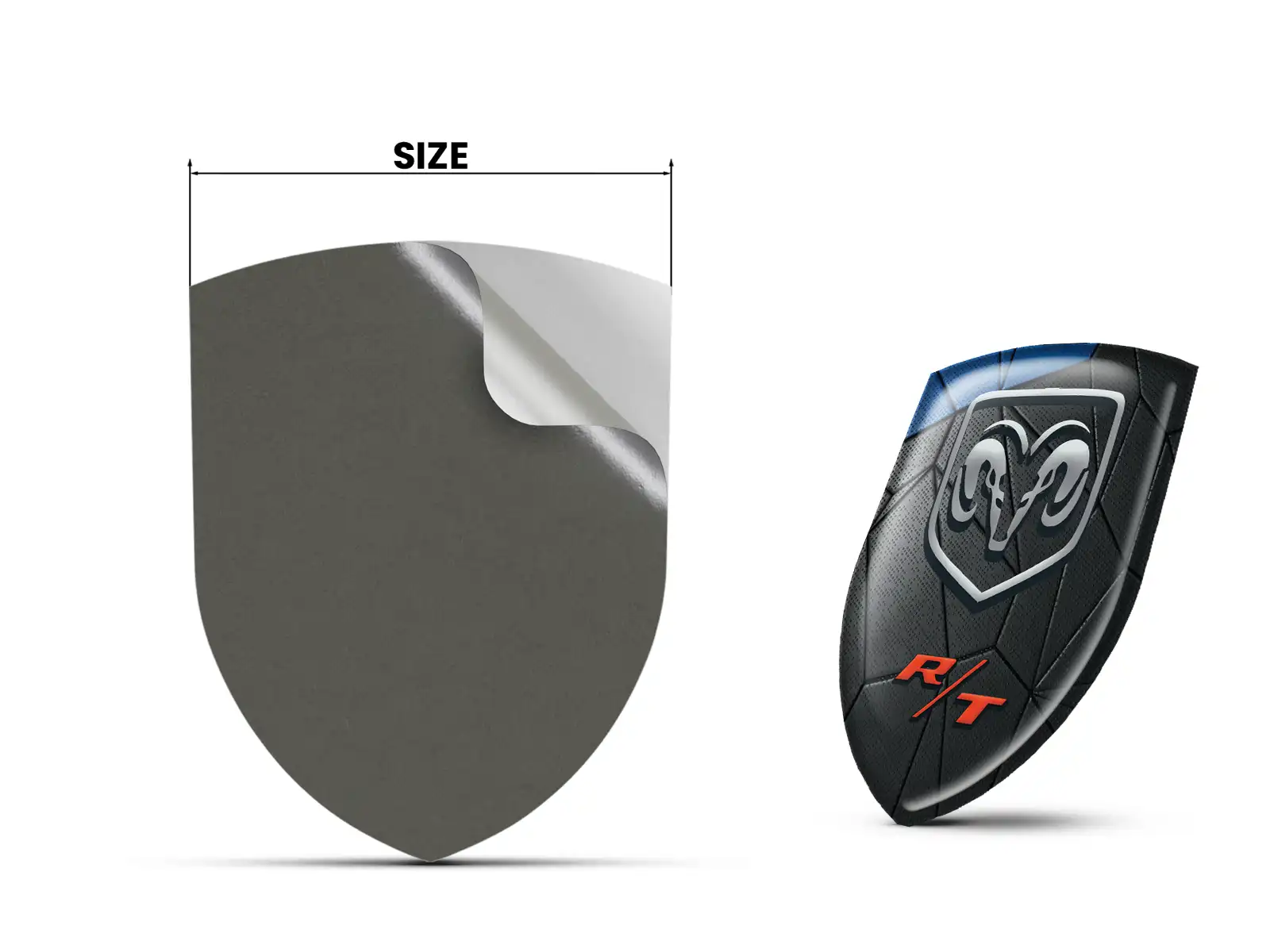 Dodge Calcomanías Resina Calidad Personalizada Cúpula Elegante